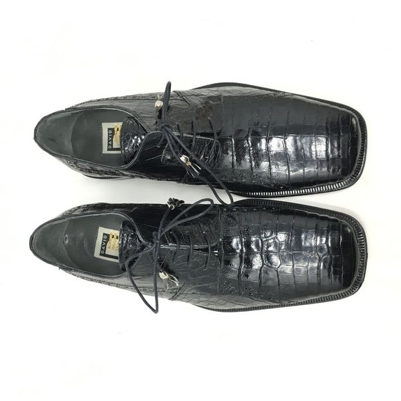David Eden Oxfords Shoes Size 10.5 Black Crocodile main image 5